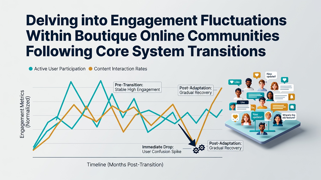 Delving into Engagement Fluctuations Within Boutique Online Communities Following Core System Transitions